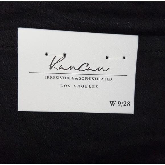 NWT Kancan Straight Leg High Waisted Black Jeans Size 28 - Picture 8 of 9